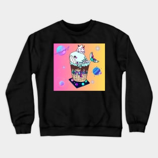 Galaxy Frappe Whale (sunset) Crewneck Sweatshirt